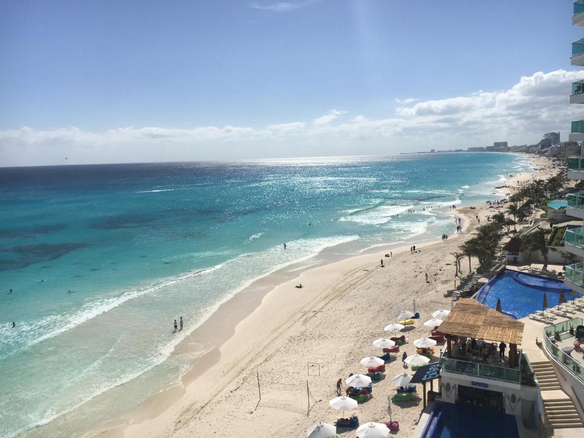 Studio oceanfront prime location Cancún Esterno foto